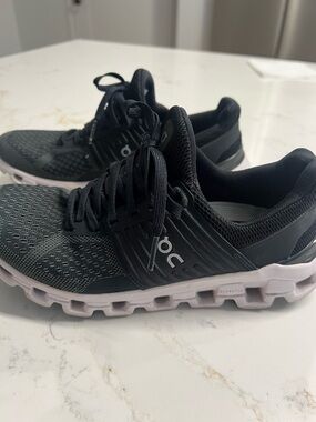 On Running Black and White Women's Running Shoes